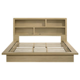 Hendricks Light Oak California King Bookcase Headboard Platform Bed from Coaster - Luna Furniture