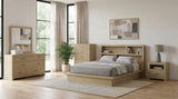 Hendricks Light Oak California King Bookcase Headboard Platform Bed from Coaster - Luna Furniture