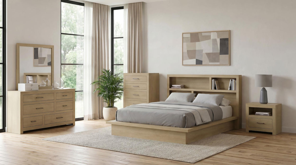 Hendricks Light Oak 5-piece Queen Bedroom Set from Coaster - Luna Furniture