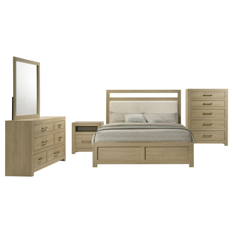 Hendricks Light Oak 5-Piece Eastern King Bedroom Set from Coaster - Luna Furniture