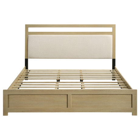 Hendricks Light Oak Eastern King Panel Headboard Platform Bed from Coaster - Luna Furniture