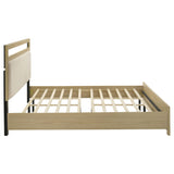 Hendricks Light Oak Eastern King Panel Headboard Platform Bed from Coaster - Luna Furniture