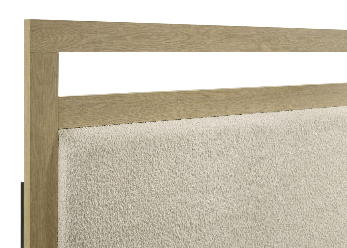 Hendricks Light Oak Eastern King Panel Headboard Platform Bed from Coaster - Luna Furniture