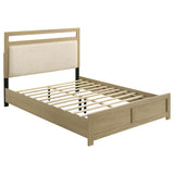 Hendricks Light Oak Queen Panel Headboard Platform Bed from Coaster - Luna Furniture