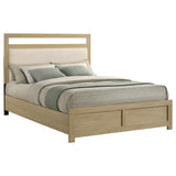 Hendricks Light Oak Queen Panel Headboard Platform Bed from Coaster - Luna Furniture