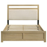 Hendricks Light Oak Queen Panel Headboard Platform Bed from Coaster - Luna Furniture