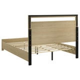 Hendricks Light Oak Queen Panel Headboard Platform Bed from Coaster - Luna Furniture