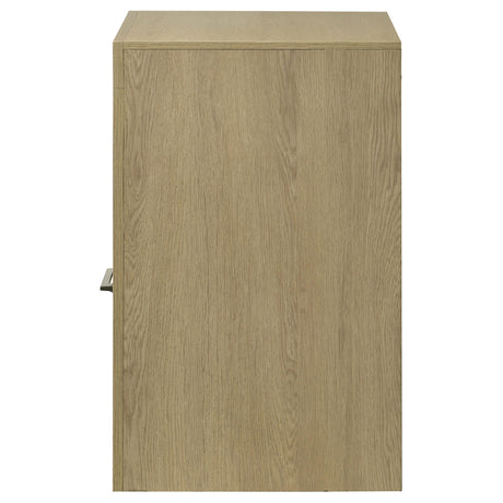 Hendricks Light Oak 1-drawer Nightstand Bedside Table with Cubby from Coaster - Luna Furniture