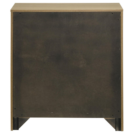 Hendricks Light Oak 1-drawer Nightstand Bedside Table with Cubby from Coaster - Luna Furniture