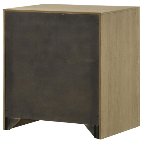 Hendricks Light Oak 1-drawer Nightstand Bedside Table with Cubby from Coaster - Luna Furniture