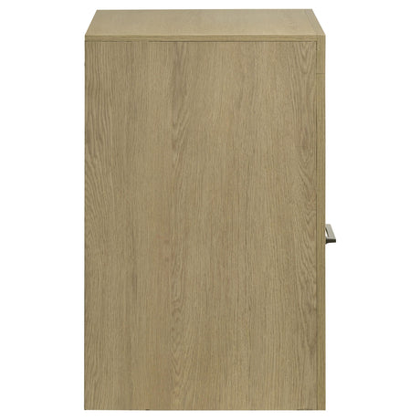 Hendricks Light Oak 1-drawer Nightstand Bedside Table with Cubby from Coaster - Luna Furniture