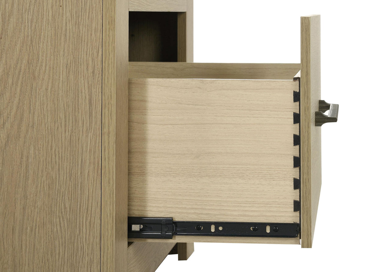 Hendricks Light Oak 1-drawer Nightstand Bedside Table with Cubby from Coaster - Luna Furniture