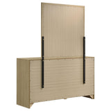 Hendricks Light Oak 6-drawer Bedroom Dresser and Mirror from Coaster - Luna Furniture