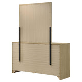 Hendricks Light Oak 6-drawer Bedroom Dresser and Mirror from Coaster - Luna Furniture