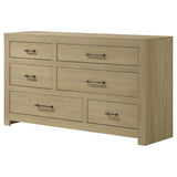 Hendricks Light Oak 6-drawer Bedroom Dresser Storage Cabinet from Coaster - Luna Furniture