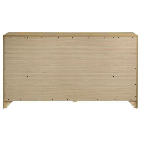 Hendricks Light Oak 6-drawer Bedroom Dresser Storage Cabinet from Coaster - Luna Furniture