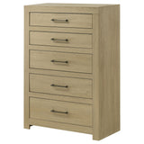 Hendricks Light Oak 5-drawer Bedroom Chest of Drawers from Coaster - Luna Furniture