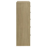 Hendricks Light Oak 5-drawer Bedroom Chest of Drawers from Coaster - Luna Furniture