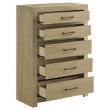 Hendricks Light Oak 5-drawer Bedroom Chest of Drawers from Coaster - Luna Furniture