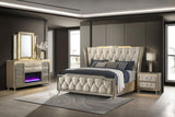 Lorient Ivory and Camel 4-piece California King Bedroom Set from Coaster - Luna Furniture