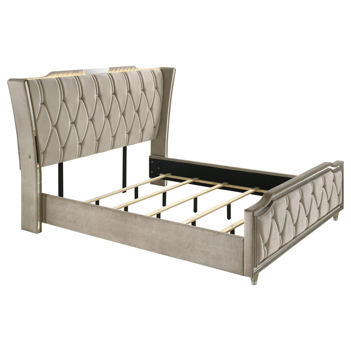 Lorient Ivory and Camel 4-piece California King Bedroom Set from Coaster - Luna Furniture
