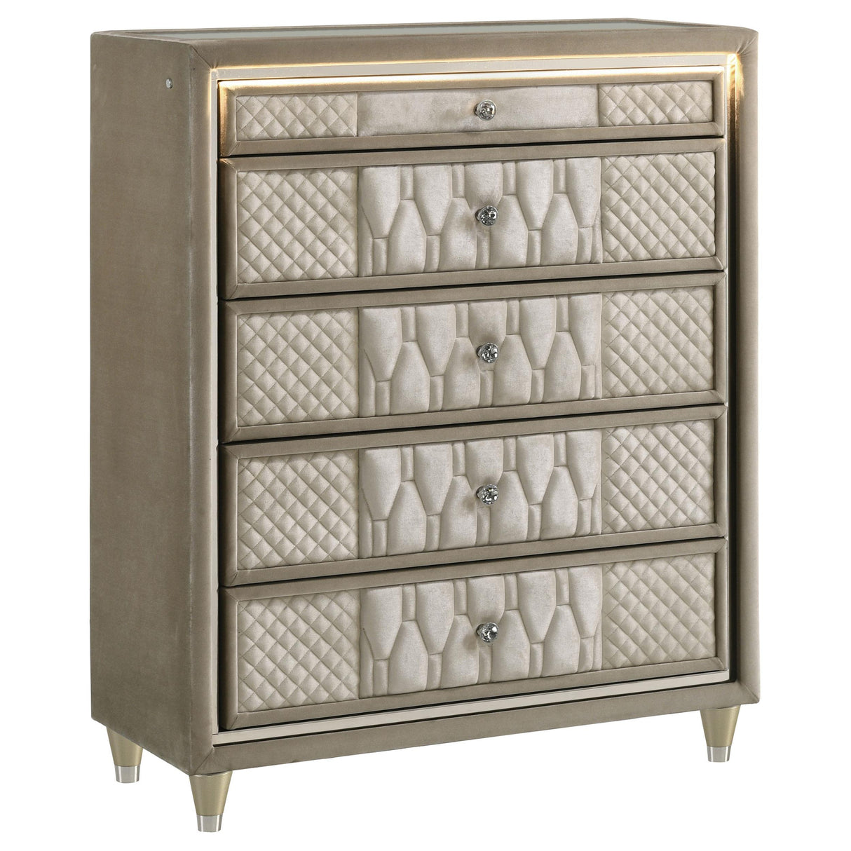 Lorient Ivory and Camel 5-piece California King Bedroom Set from Coaster - Luna Furniture