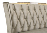Lorient Ivory and Camel California King LED Upholstered Bed from Coaster - Luna Furniture