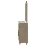 Lorient Ivory and Camel 8-Drawer LED Flame Box Dresser and Mirror from Coaster - Luna Furniture