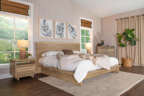 Stillwater Oak Eastern King Platform Bed from Coaster - Luna Furniture