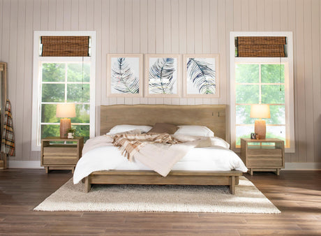 Stillwater Oak Queen Platform Bed from Coaster - Luna Furniture