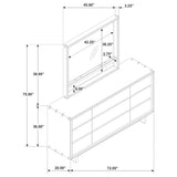 Stillwater Dresser with Mirror from Coaster - Luna Furniture