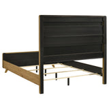 Bennett Light Oak and Cream 62-inch Queen Upholstered Panel Bed from Coaster - Luna Furniture