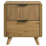 Bennett Light Oak 2-drawer Bedroom Nightstand Bedside Table from Coaster - Luna Furniture