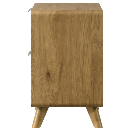 Bennett Light Oak 2-drawer Bedroom Nightstand Bedside Table from Coaster - Luna Furniture
