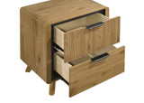 Bennett Light Oak 2-drawer Bedroom Nightstand Bedside Table from Coaster - Luna Furniture