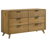 Bennett Light Oak 6-drawer Bedroom Dresser Cabinet from Coaster - Luna Furniture