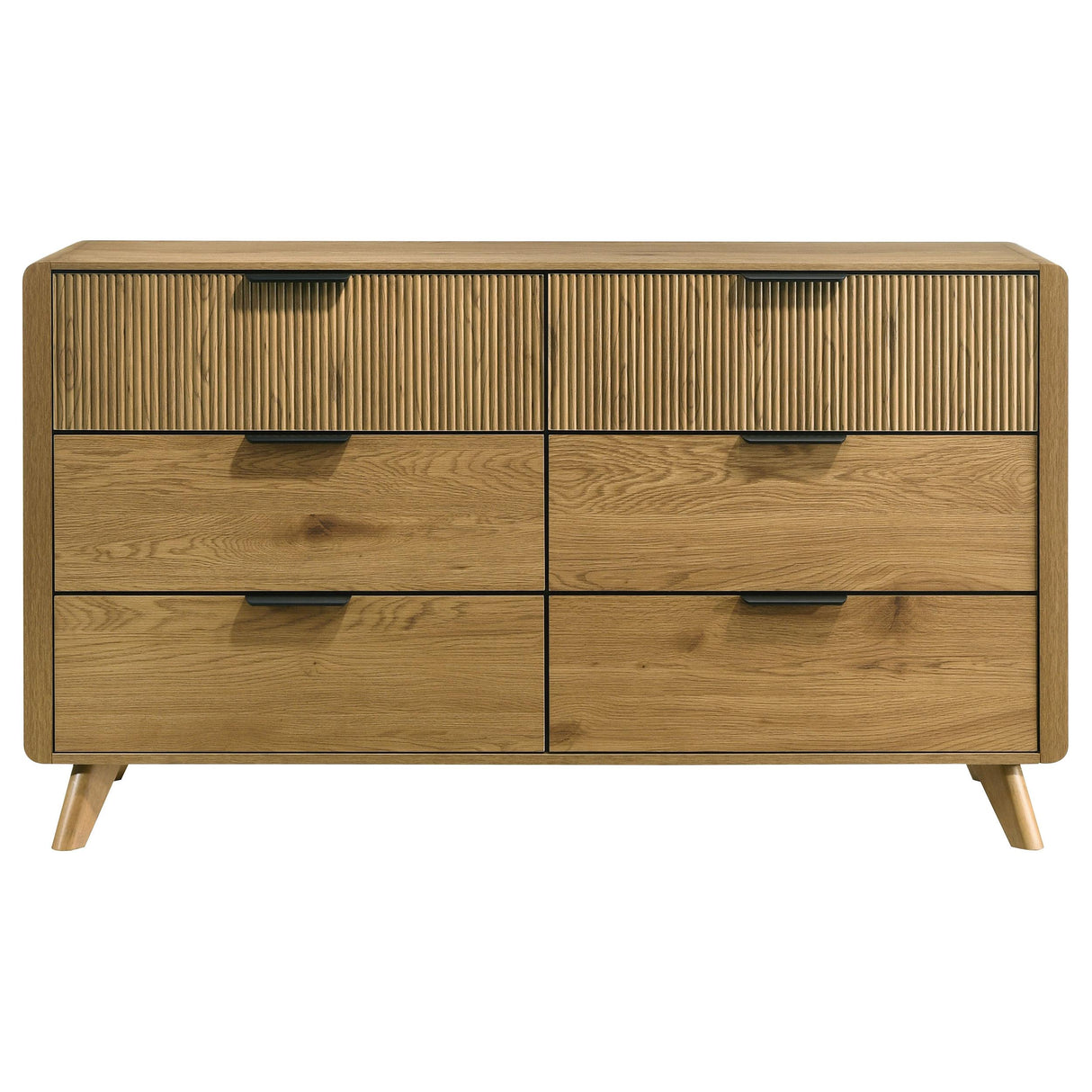 Bennett Light Oak 6-drawer Bedroom Dresser Cabinet from Coaster - Luna Furniture