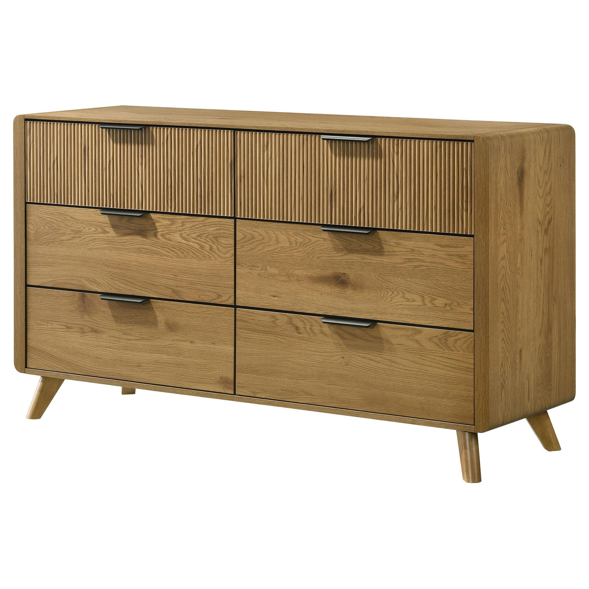 Bennett Light Oak 6-drawer Bedroom Dresser Cabinet from Coaster - Luna Furniture