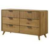 Bennett Light Oak 6-drawer Bedroom Dresser Cabinet from Coaster - Luna Furniture