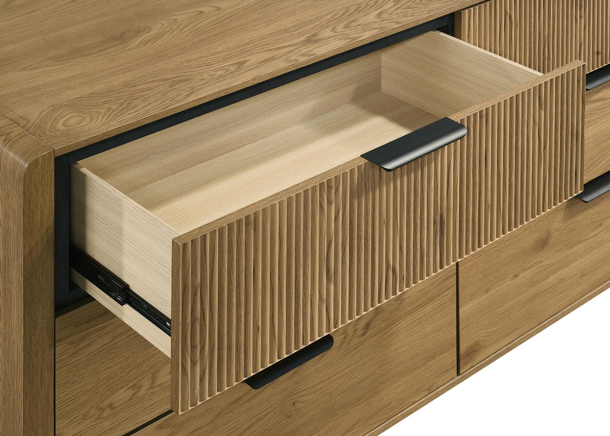Bennett Light Oak 6-drawer Bedroom Dresser Cabinet from Coaster - Luna Furniture