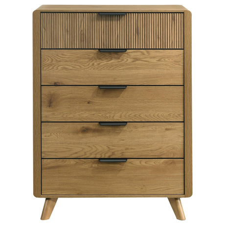 Bennett Light Oak 5-drawer Bedroom Chest of Drawers from Coaster - Luna Furniture