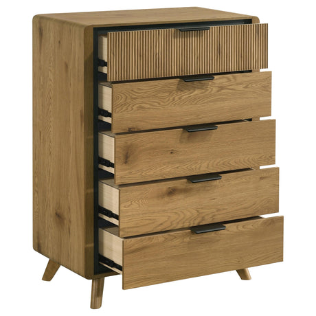 Bennett Light Oak 5-drawer Bedroom Chest of Drawers from Coaster - Luna Furniture