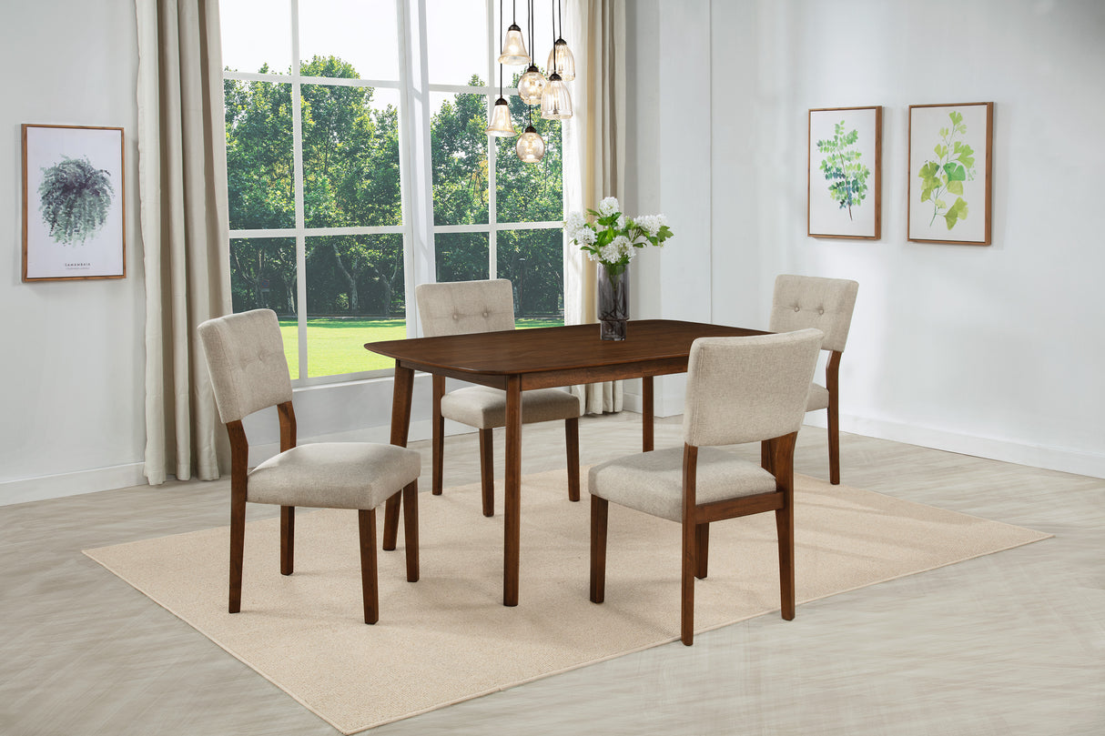 Gregory Beige/Brown Dining Side Chair, Set of 2 from Crown Mark - Luna Furniture