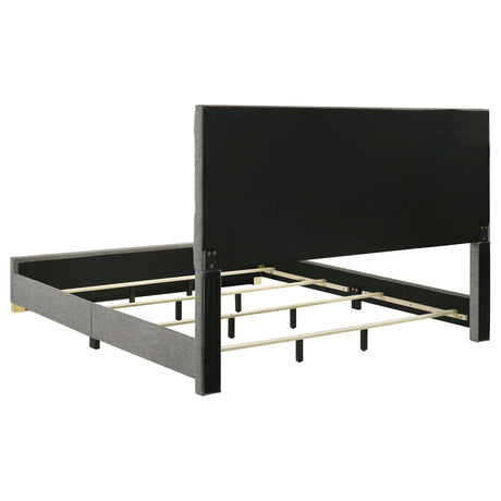 Ines Gray and White High Gloss 5-Piece Eastern King Bedroom Set from Coaster - Luna Furniture