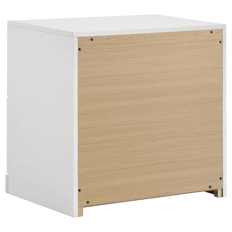 Ines Navy and White High Gloss 4-Piece Eastern King Bedroom Set from Coaster - Luna Furniture