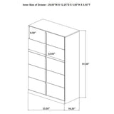 Ines Navy and White High Gloss 5-Piece Eastern King Bedroom Set from Coaster - Luna Furniture