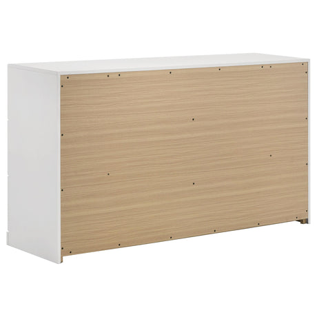 Ines Navy and White High Gloss 4-Piece Queen Bedroom Set from Coaster - Luna Furniture