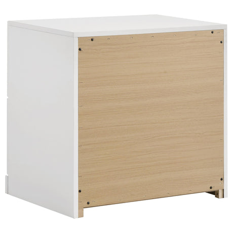 Ines Navy and White High Gloss 5-Piece Queen Bedroom Set from Coaster - Luna Furniture