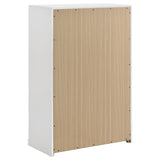 Ines Navy and White High Gloss 5-Piece Queen Bedroom Set from Coaster - Luna Furniture