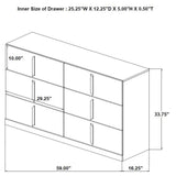 Ines Navy and White High Gloss 5-Piece Queen Bedroom Set from Coaster - Luna Furniture